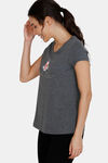 Zivame Graphic Print Cotton Top - Grey Melange — thumbnail 2
